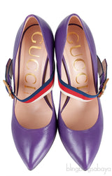 Gucci Purple Sylvie High Heels