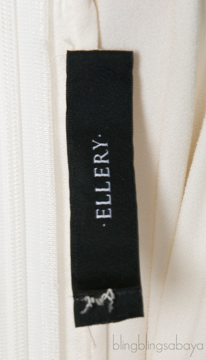 Off-white Pleated Maxi Dress