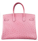 Birkin 35 Light Pink Ostrich GHW