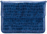 Faux Blue Croc Grace Bag