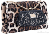 Leopard Pony Hair Shoulder Bag