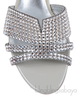 Gina Silver Crystal Grey Utah Sandals