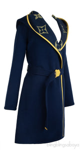 Louis Vuitton Blue Wool Coat