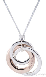 Silver Interlocking Circle Necklace