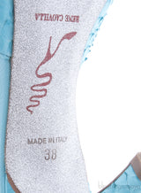 Turquoise Multicolor Stone Python Sandals*
