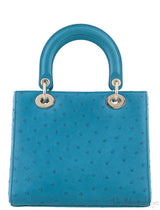 Lady Dior Blue Green Ostrich GHW