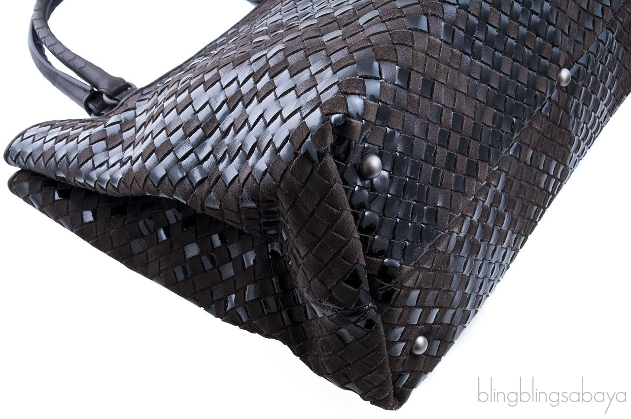 Liquid Intrecciato Brown Tote