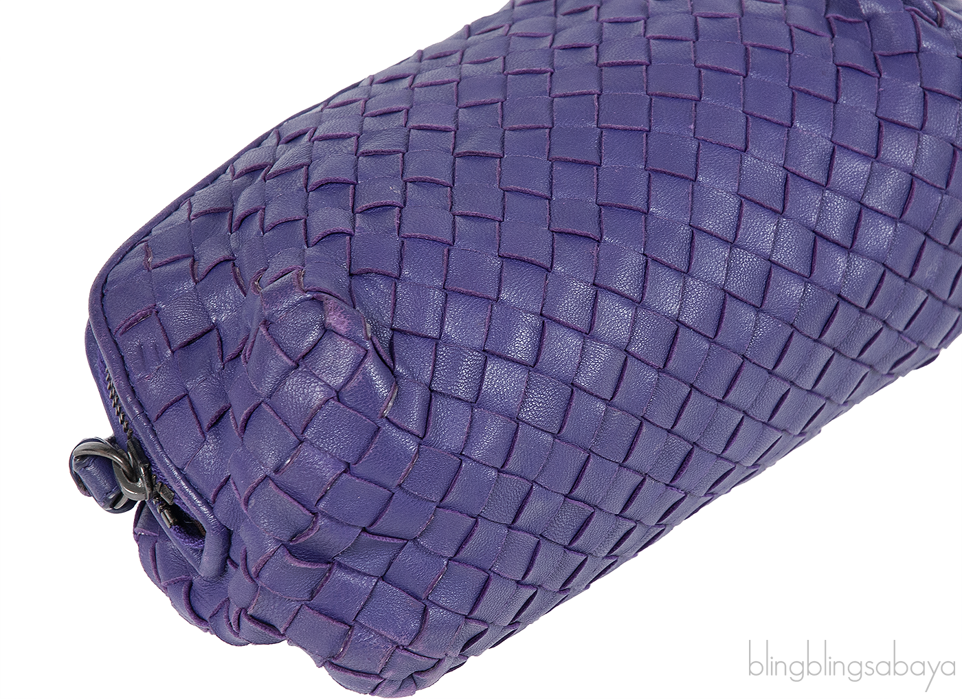 Purple Intrecciato Small Pouch
