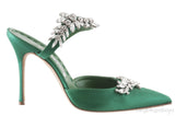 Lurum 90 Emerald Satin Pump