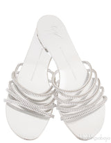 Silver Crystal Sandals