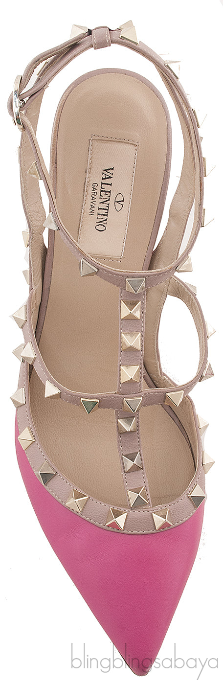 Fuchsia Nude Rockstuds Heels