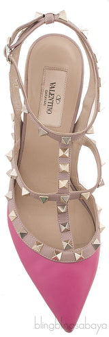 Fuchsia Nude Rockstuds Heels