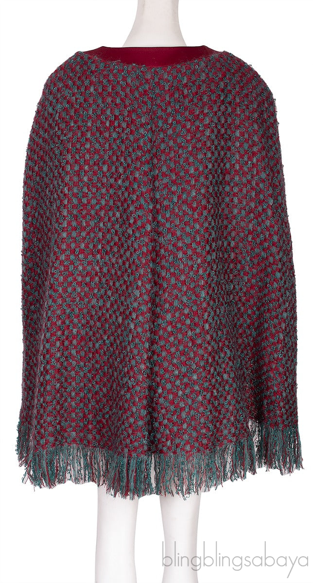 Mohair Bi-color Poncho