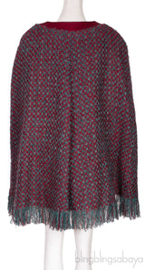 Mohair Bi-color Poncho