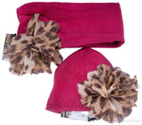 Fuchsia Wool Scarf & Hat