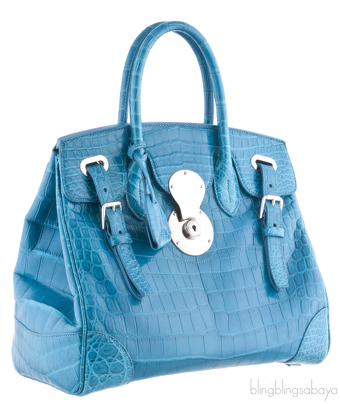 Ricky Blue Green Alligator Bag