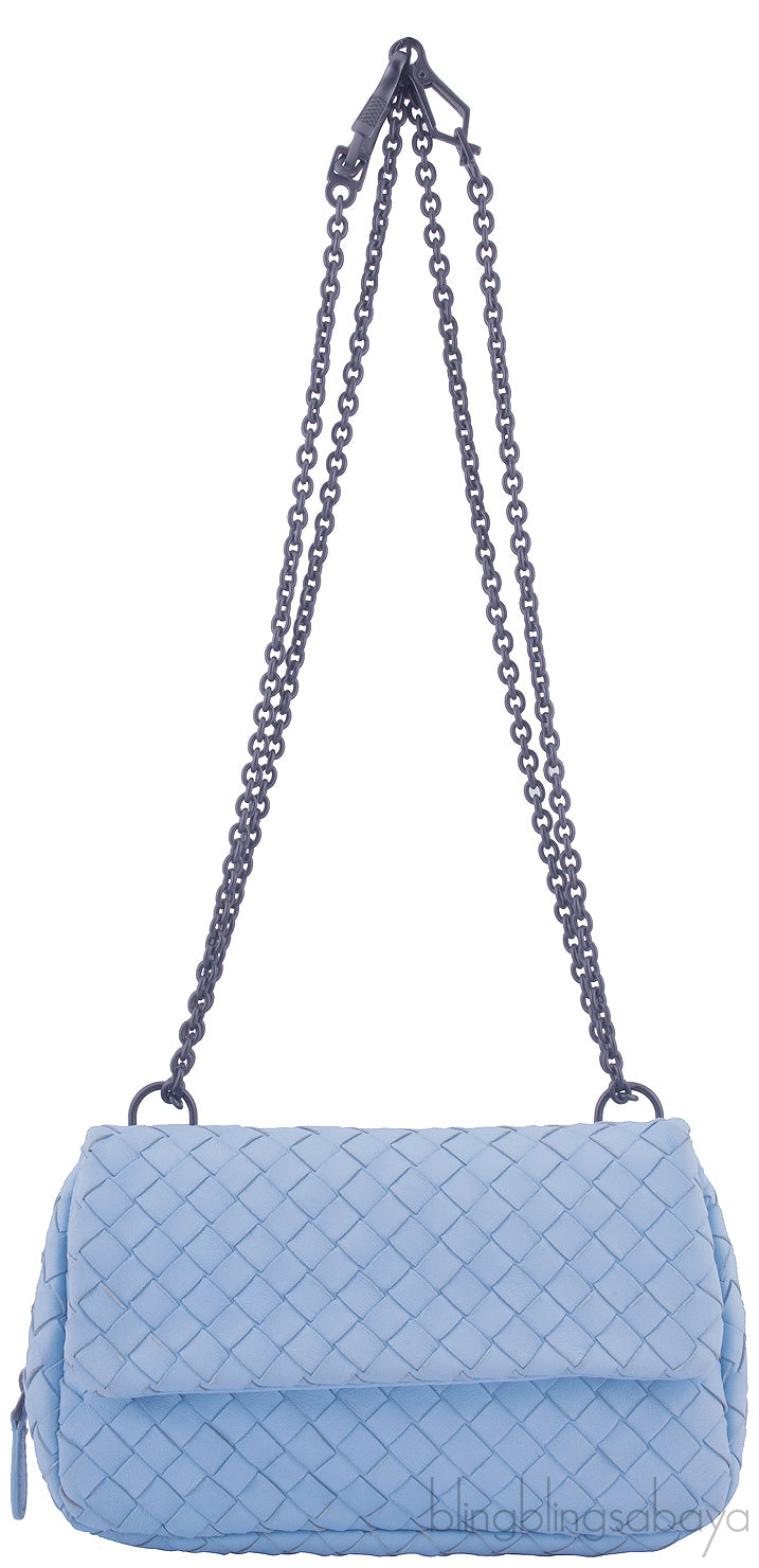 Light Blue Intrecciato Mini Bag*
