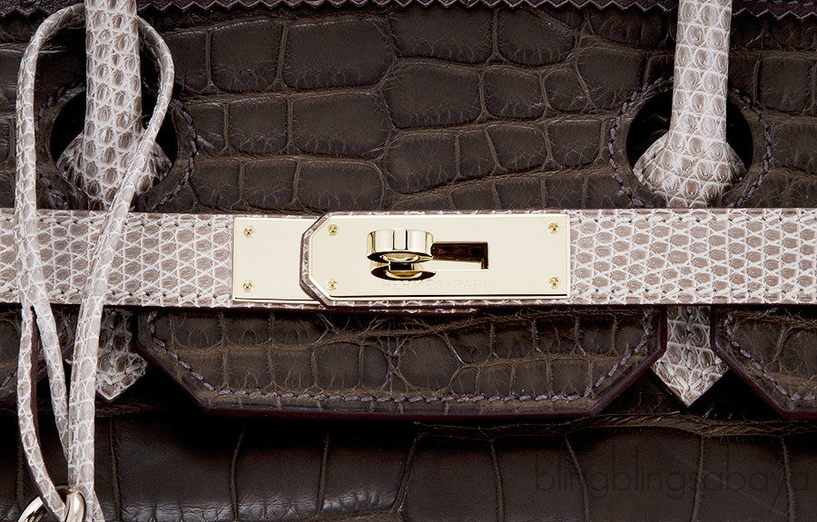 Birkin Ghillies Croc Lizard Ostrich