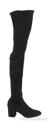 Black Suede High Leg Boots