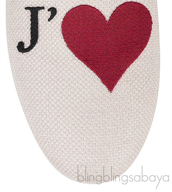 Dior Je T'aime Canvas Mules Beige