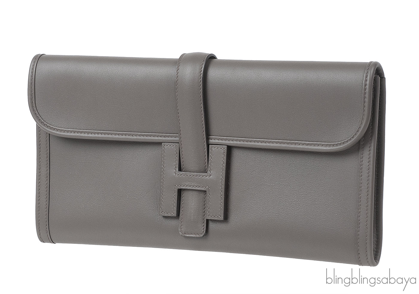 Hermes Jige Elan 29 Swift Etain Clutch