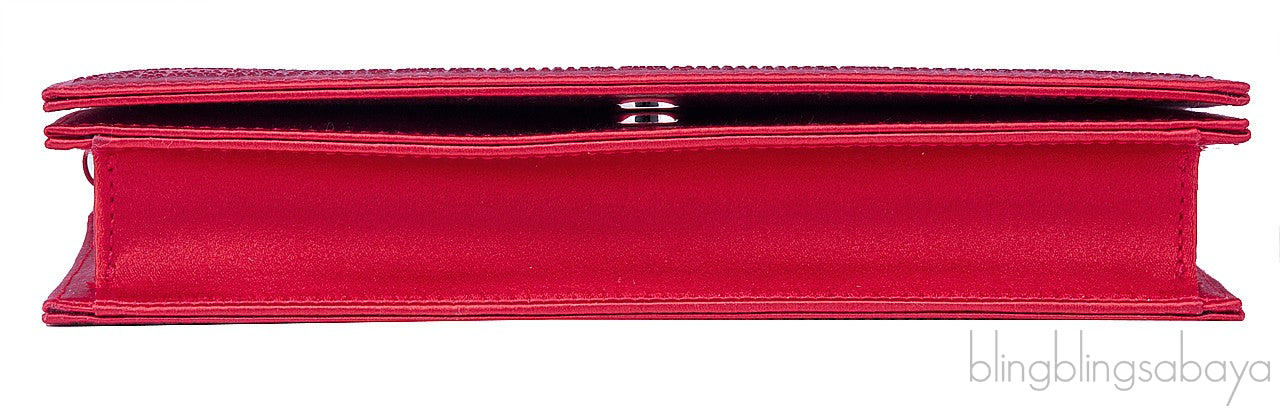 Red Strass Evening Shoulder Clutch