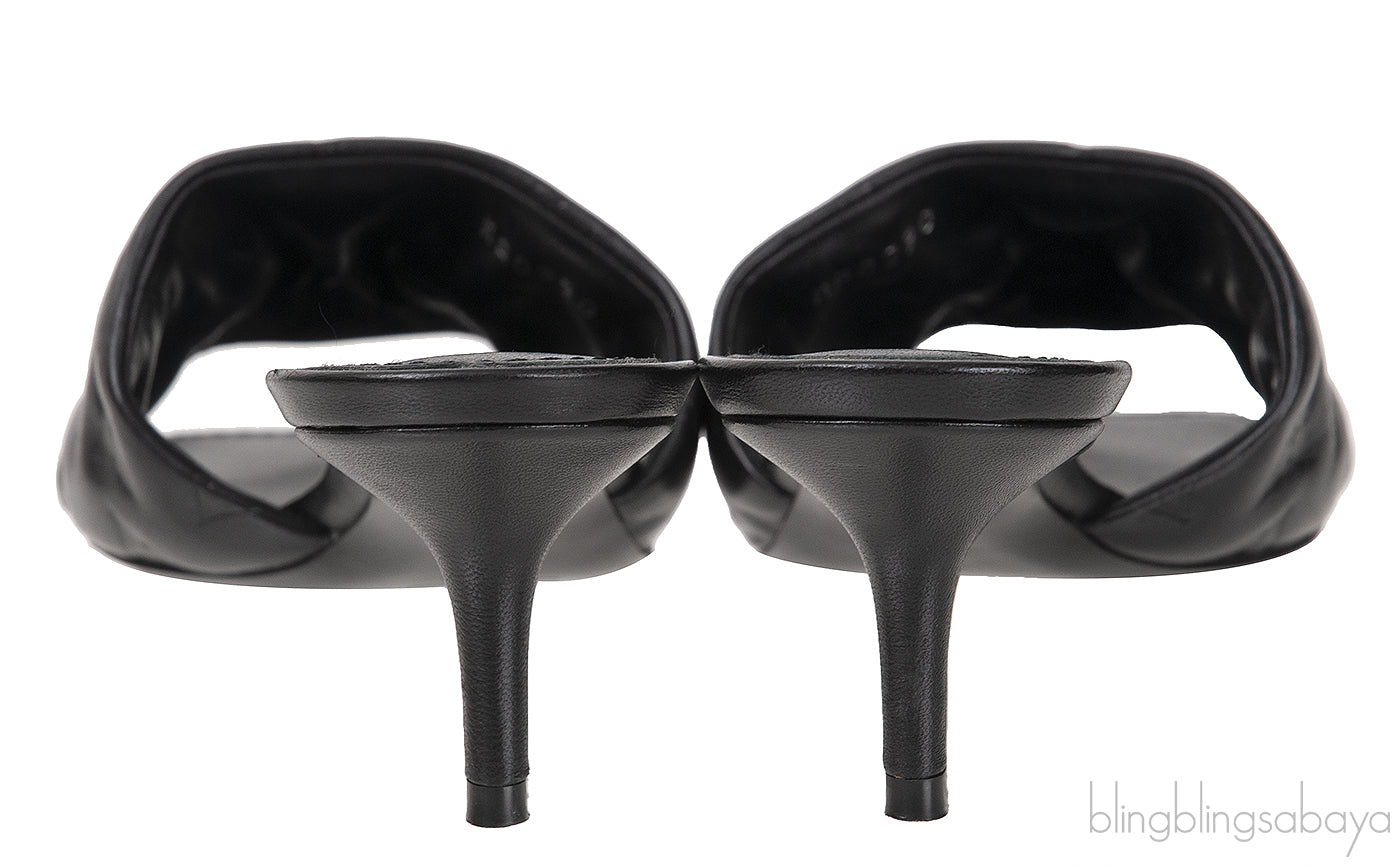 Black Leather 55 mm Revival Mule
