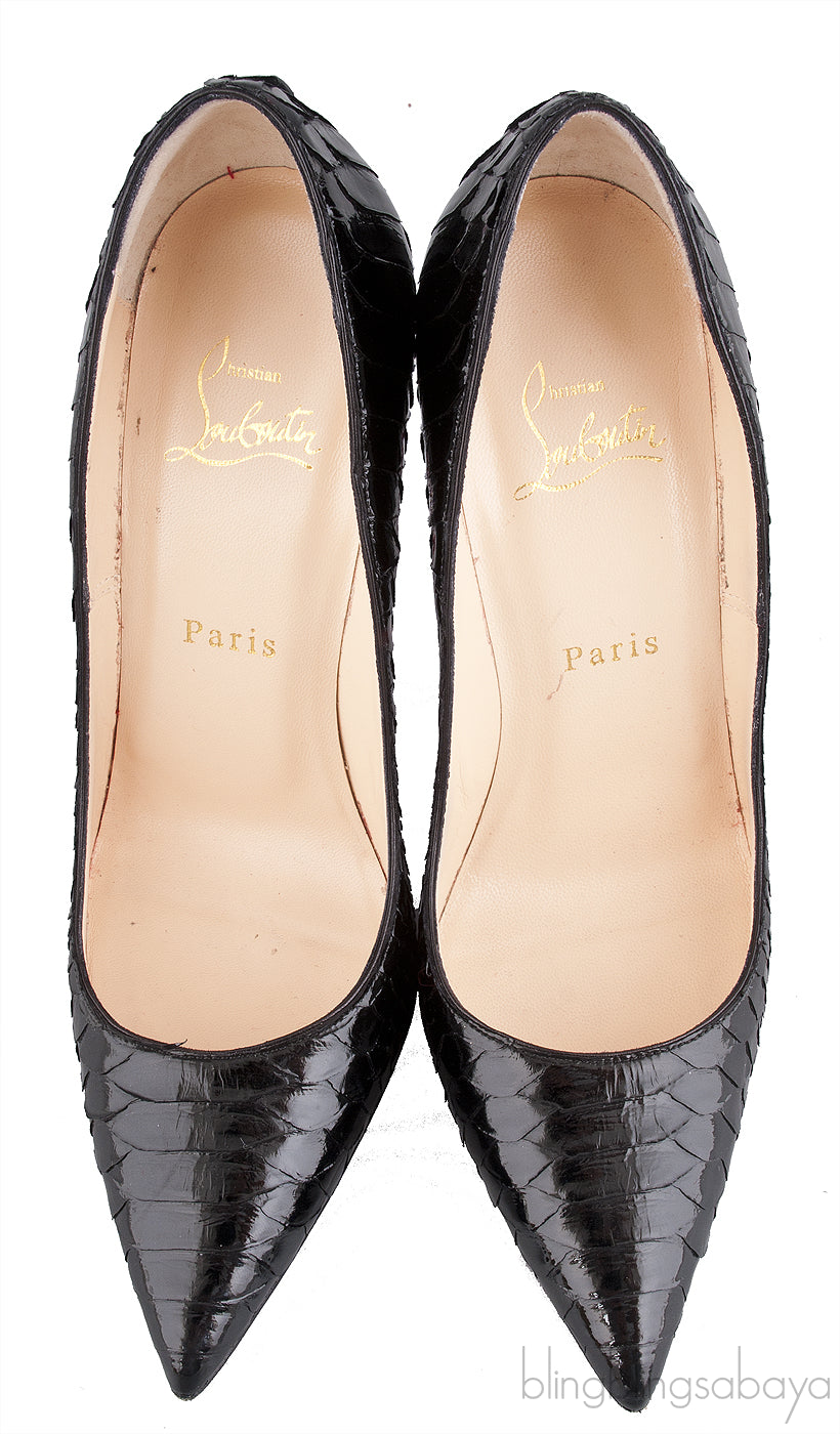 Black Python So Kate Heels