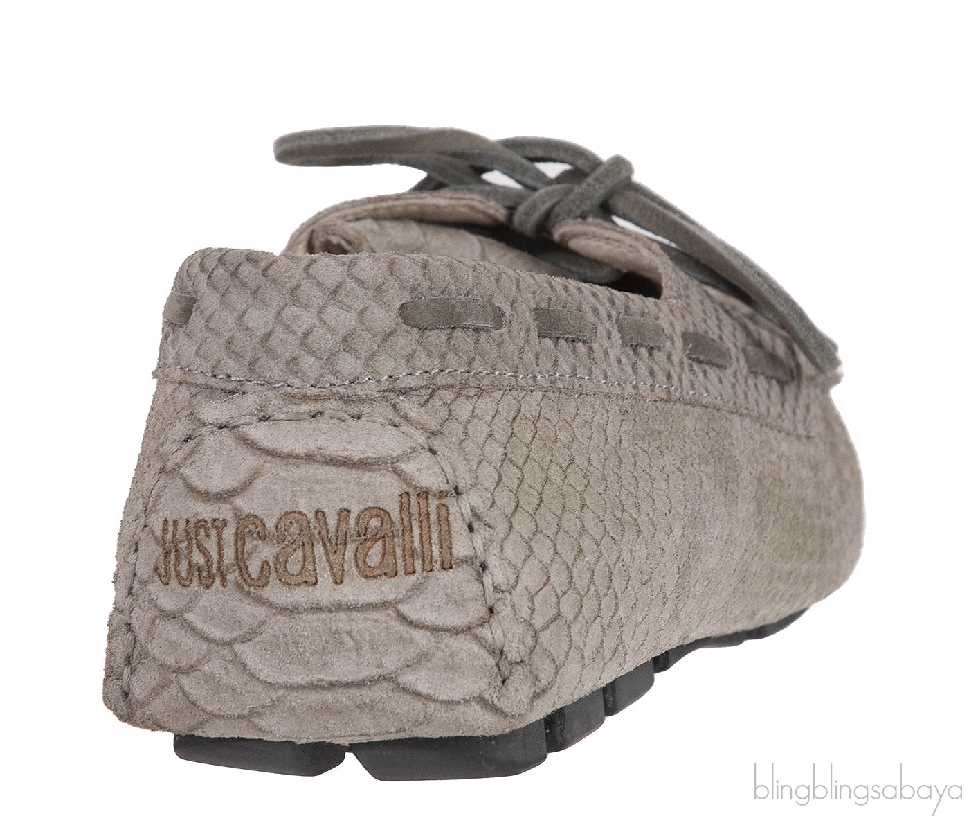 Grey Embossed Python Loafer Mens Shoes