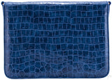 Faux Blue Croc Grace Bag