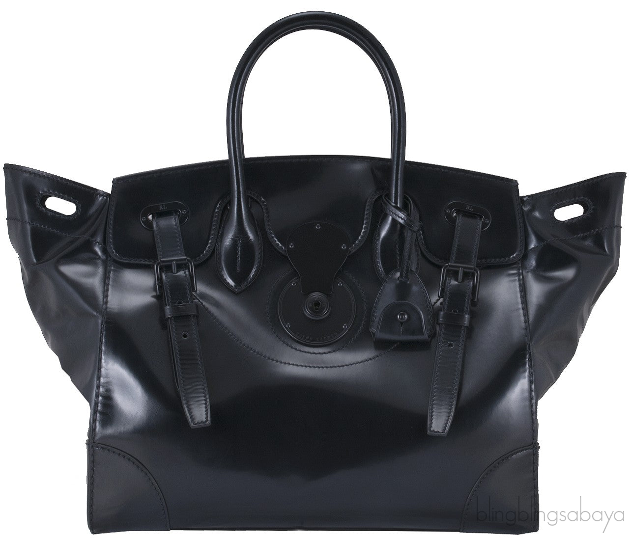So Black Patent Soft Ricky Bag