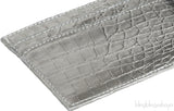 Silver Crocodile Card Holder