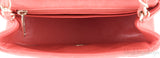 Coral Quilted Mini Flap Bag