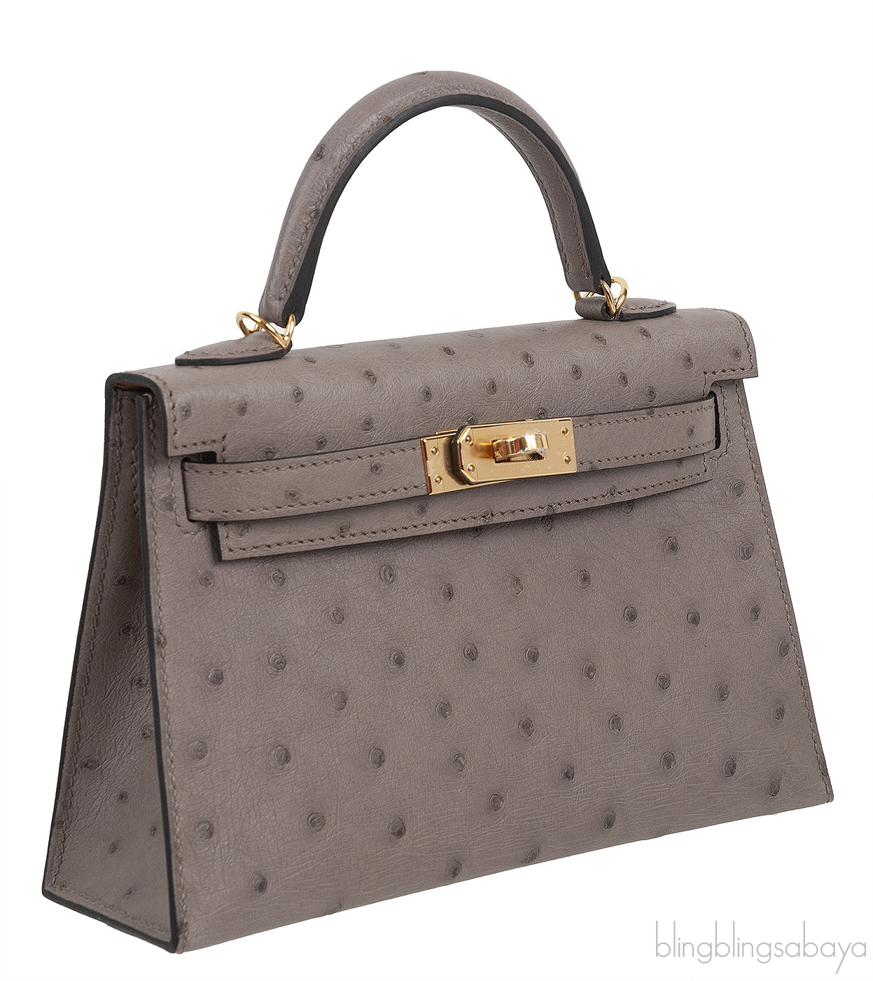 HSS Kelly 20 Ostrich Gris Tourterelle Toffe GHW