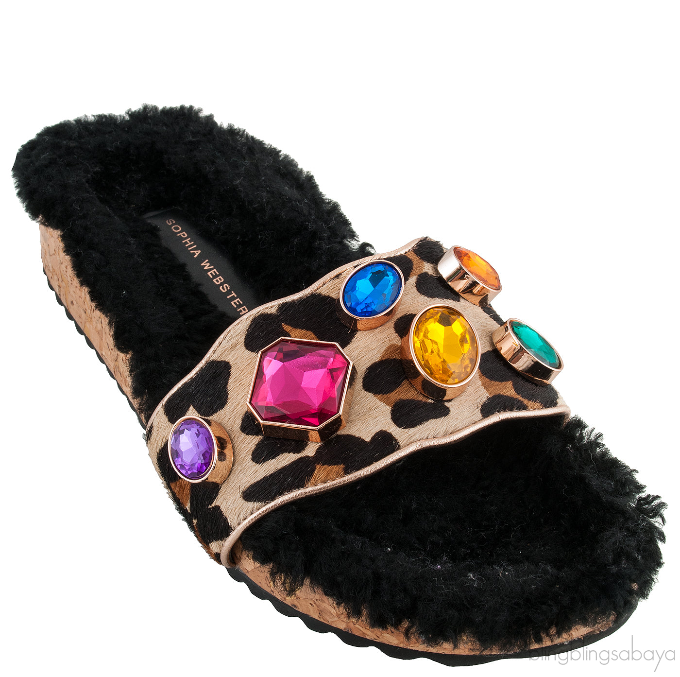 Lyla Gem Leopard Slide