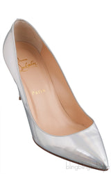 Silver Metallic Pointed Toe Heels