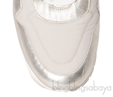 Loro Piana My Wind Beige Nylon and Gold Leather Sneakers