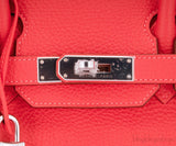 Birkin 30 Red Pivoine Togo PHW