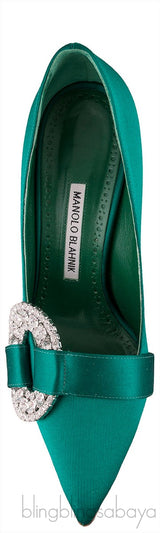 Tartonacri Emerald Satin Heels