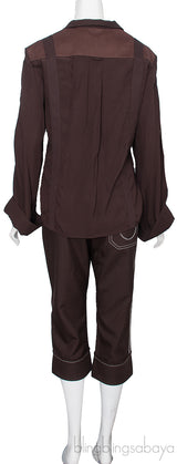 Brown Top & Crop Pants