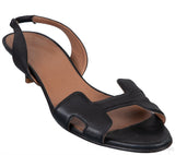 Black Slingback Kitten Heels
