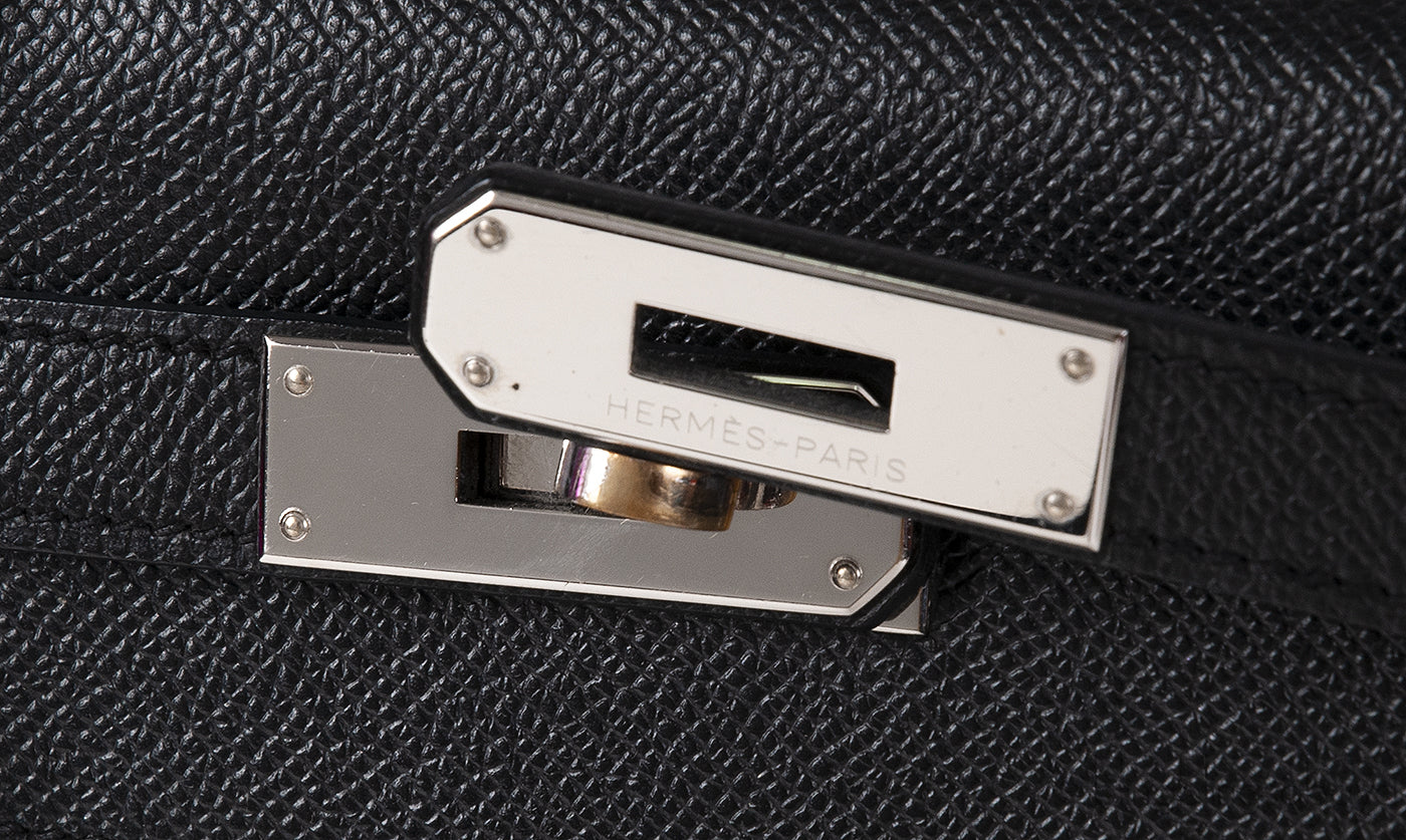 Kelly 32 Black Sellier Epsom PHW