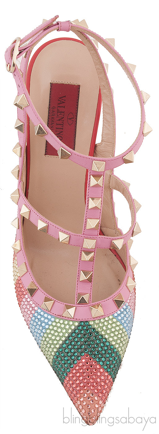 Chevron Crystal Rockstud Pump