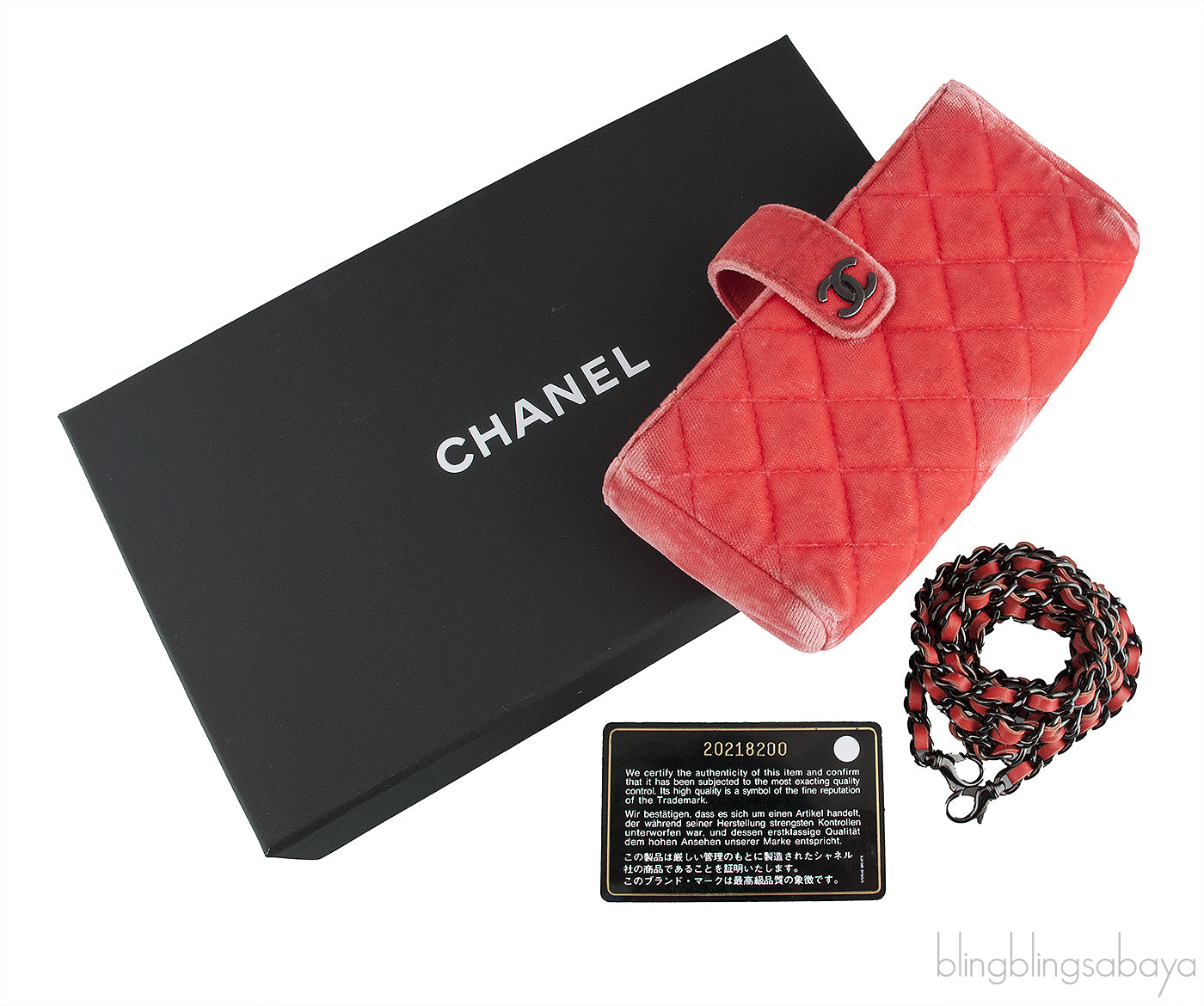 Chanel Small Velvet Clutch w/ Chain