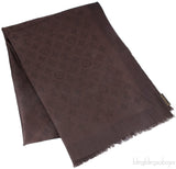 Monogram Brown Cashmere Shawl