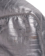 Givenchy Metallic Grey GG Leather Hobo Bag