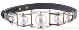 Black Pearl Leather Belt