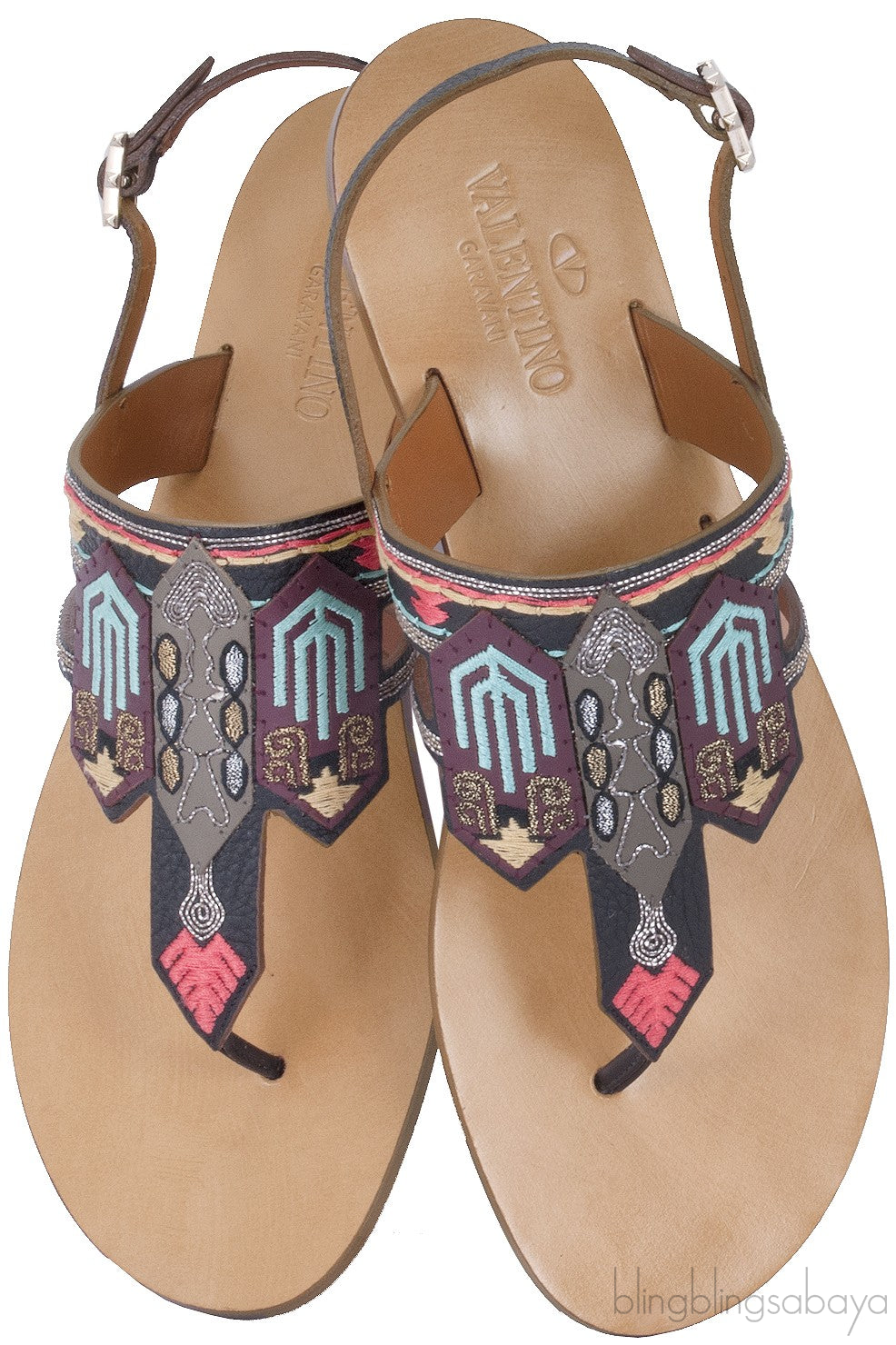 Multi-color Slip On Sandals