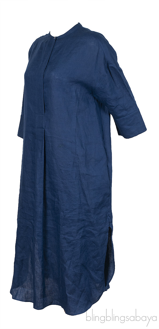 Loro Piana Abito Lindsie Solaire Linen Shift Dress