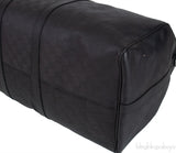Louis Vuitton Black Damier Infini Leather Keepall Bandouliere 55 Bag